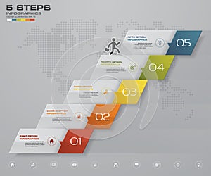 5 steps Infographics element chart for presentation. EPS 10.