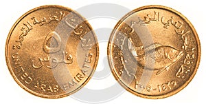 5 United Arab Emirates fils coin