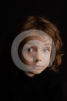 5 year old boy studio portrait