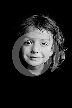 5 year old boy studio portrait