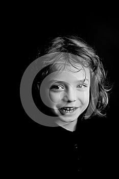 5 year old boy studio portrait