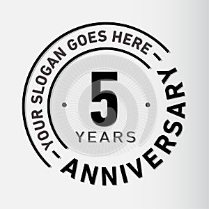 5 Years Anniversary Celebration Design Template. Anniversary vector and illustration. Five years logo.