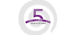 5 years anniversary vector icon, logo. Design element with graphic sign