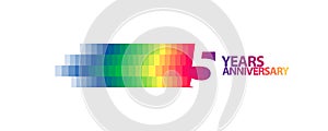 5 years anniversary vector logo, icon. Graphic design element