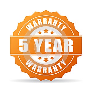 5 years warranty icon