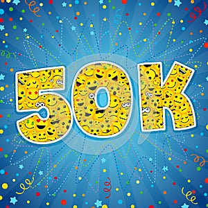 50 000 K Followers Thanks card