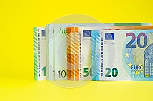 50 100 Euro Money. euro cash background. Euro Money Banknotes