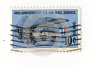 50 anniversary US air mail service stamp