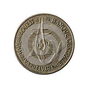 50 central african CFA franc coin 1996 reverse