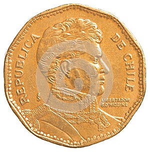 50 chilean pesos coin