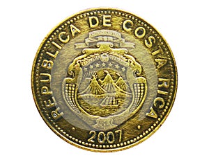50 Colones Magnetic coin, Bank of Costa Rica. Reverse, issue 2006