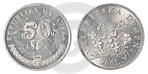 50 croatian lipa coin photo