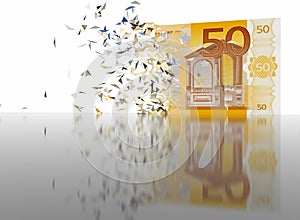 50 Euro Breaking - abstract background