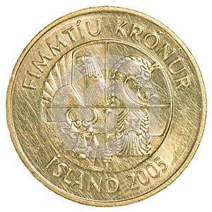 50 icelandic krona coin