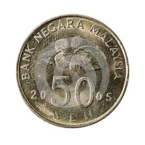 50 malaysian sen coin 2005 obverse