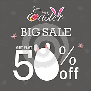 50% off Easter Sale Banner Templates. Easter Big Sales offers text design