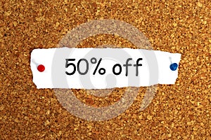 50% off sign