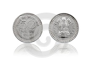 50 paise coin of 1962. India