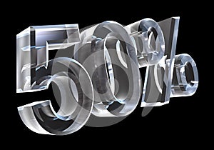 50 percent in glass (3D)