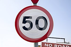 50 Road Sign