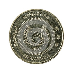 50 singapore cent coin 2007 reverse