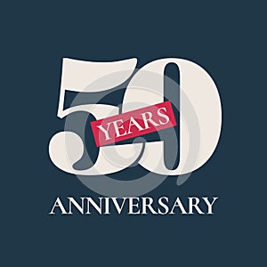 50 years anniversary celebration vector icon, logo