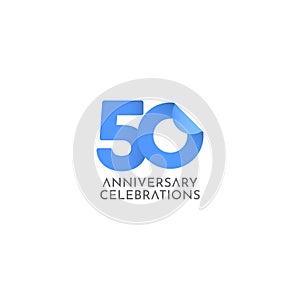 50 Years Anniversary Celebration Vector Logo Icon Template Design Illustration