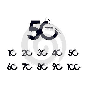 50 Years Anniversary Celebration Vector Template Design Illustration