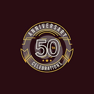 50 Years Anniversary Celebration Vector Template Design Illustration