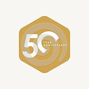 50 Years Anniversary Celebration Vector Template Design Illustration