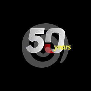 50 Years Anniversary Celebration Vector Template Design Illustration