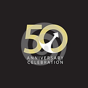 50 Years Anniversary Celebration Vector Template Design Illustration