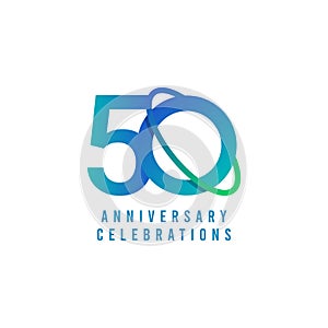 50 Years Anniversary Celebrations Vector Template Design Illustration