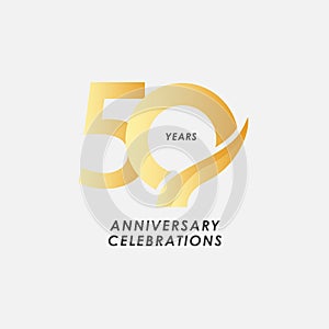 50 Years Anniversary Celebrations Vector Template Design Illustration