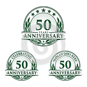 50 years anniversary design template. Anniversary vector and illustration. 50th logo.