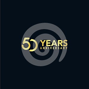 50 Years Anniversary Gold Elegant Design