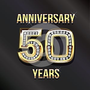 50 years anniversary golden card