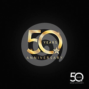 50 years anniversary logo, icon and symbol vector illustration