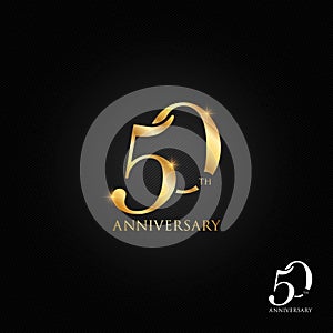 50 years anniversary logo, icon and symbol vector illustration