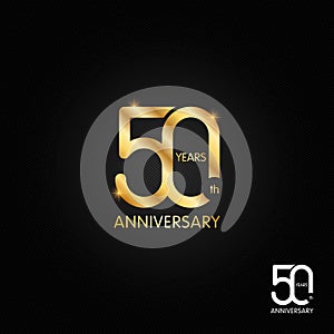 50 years anniversary logo, icon and symbol vector illustration