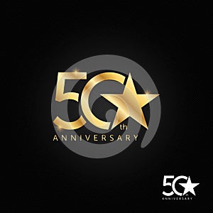 50 years anniversary logo, icon and symbol vector illustration