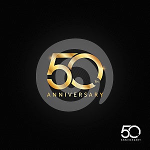 50 years anniversary logo, icon and symbol vector illustration