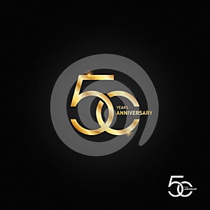 50 years anniversary logo, icon and symbol vector illustration