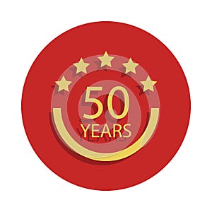 50 years anniversary sign. Element of anniversary sign. Premium quality graphic design icon in badge style. One of anniversary col