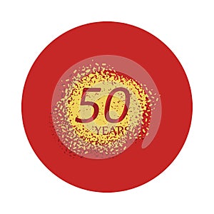 50 years anniversary sign. Element of anniversary sign. Premium quality graphic design icon in badge style. One of anniversary col