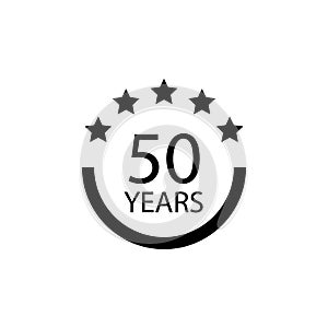 50 years anniversary sign. Element of anniversary sign. Premium quality graphic design icon. Signs and symbols collection icon for