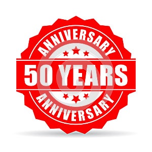 50 years anniversary vector icon