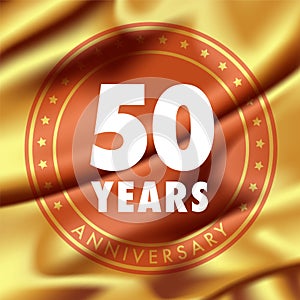 50 years anniversary vector icon, logo