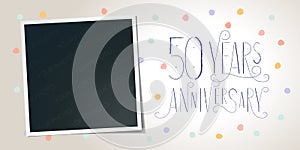 50 years anniversary vector icon, logo. Template design element