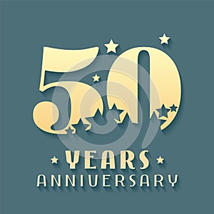 50 years anniversary vector icon, symbol, logo